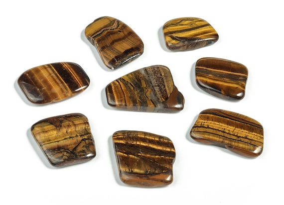 Tiger Eye Slab Stone – Tiger Eye Flat Stone - Tiger Eye Crystal – Tiger Eye Crystal – Tiger Eye Gemstone - 1.3 - 2 inch - FL1011