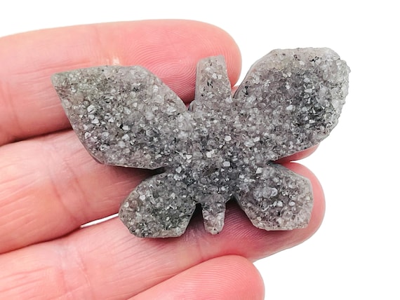 Aura Amethyst Butterfly Cluster Crystal - Raw Amethyst Cluster – Healing Stone – RA1183
