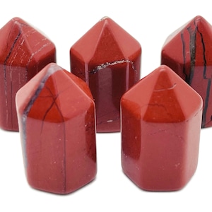 Red Jasper Obelisk Tower – Gemstone Tower – Tower Crystal – Hand Carved Crystal Point – Healing Crystal – 25mm – TW1082