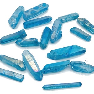 Blue Aura Quartz Point Gemstone - Point Blue Aura Stone –Blue Aura Gemstone - Loose Gemstone - RA1149