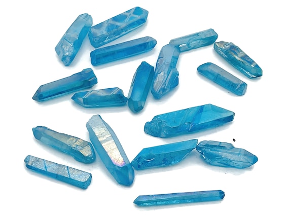 Blue Aura Quartz Point Gemstone - Point Blue Aura Stone –Blue Aura Gemstone - Loose Gemstone - RA1149