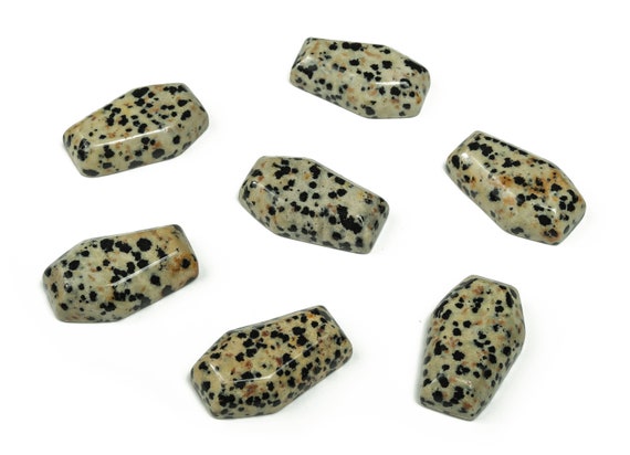 Dalmatian Jasper Coffin Crystal - Cabochon - Crystal Carving - 3cm CO1016