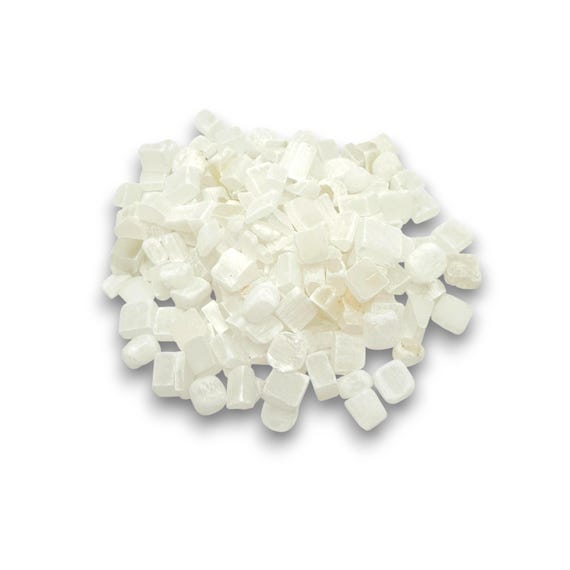 Selenite Chips – Gemstone Chip – Semi Tumbled Chips - Bulk Crystal - 5-8mm - CP1247