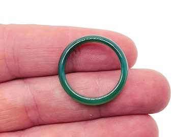Green Agate Ring - Crystal Ring – Natural Green Agate - Jewelry Making Supplies - RI1014