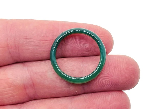 Green Agate Ring - Crystal Ring – Natural Green Agate - Jewelry Making Supplies - RI1014