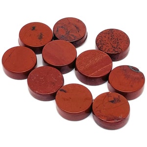 Red Jasper Gemstone Flat Disk - Crystal Round Coin - Loose Gemstone - Cabochon Gemstone - Handmade Gemstone Round - FL1073