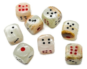 Crystal Dice Afghanistan Jade - Natural Stone Dice - Play Crystal - CA1048