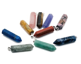 Crystal Point Pendant - Crystal Pendant – Natural Necklaces - Heling Gemstone - Jewelry Making Supplies - NCMIX
