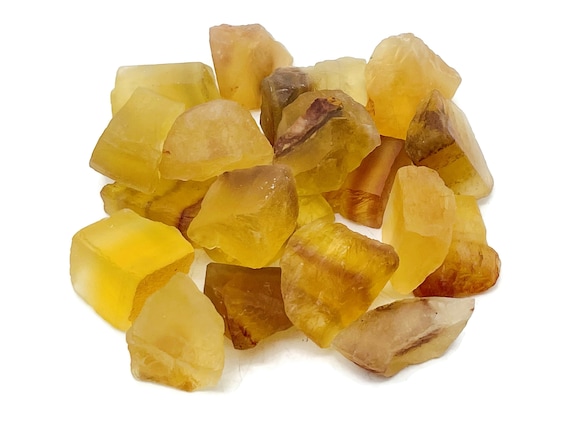 Raw Yellow Fluorite Stone – Rough Crystal Stone - Gemstone - Crystal – Healing Stone – RA1064