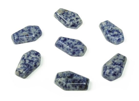 Blue Spot Jasper Coffin Crystal - Cabochon - Crystal Carving - 3cm CO1004