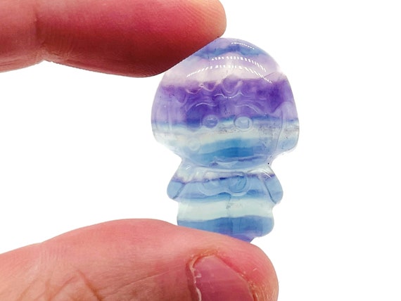 Fluorite Girl Kid Carving – Fluorite Carved Gemstone – Healing Crystal – Best Quality - Home Decor - Gifts - CA1017