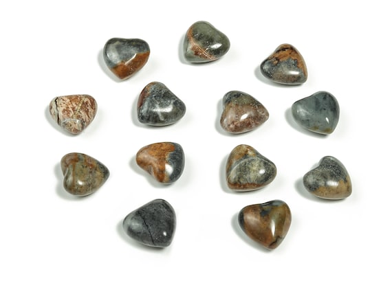 Pietersite Heart Gemstone – Natural Pietersite Gemstone – Puff Love Heart Crystal – Healing Reiki Stones - 15x15x9mm – HE1012