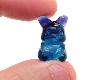 Fluorite Cute Animal Carving – Fluorite Carved Gemstone – Healing Crystal – Best Quality - Home Decor - Gifts - CA1033