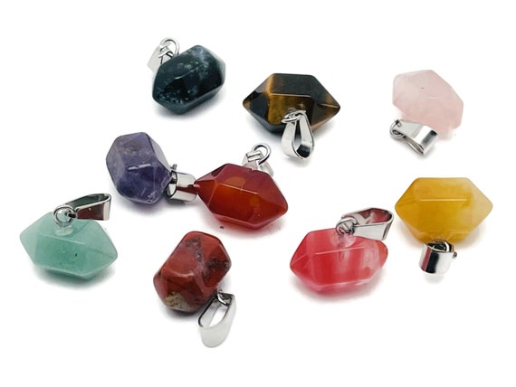 Mini Point Pendant - Terminated Crystal Pendant – Crystal Earring - Heling Gemstone - Jewelry Making Supplies - POMIX