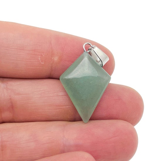 Aventurine Gemstone for Pendant - Triangle Geometric Gemstone Pendant - Natural Gemstone Jewelry - For Women Lucky Pendant - NC1425