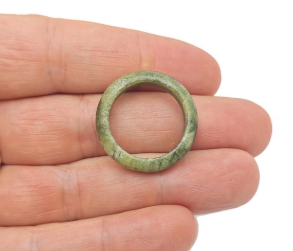 Nephrite Jade Ring - Crystal Ring – Natural Nephrite Jade Ring - Jewelry Making Supplies - Gift For Her - RI1044