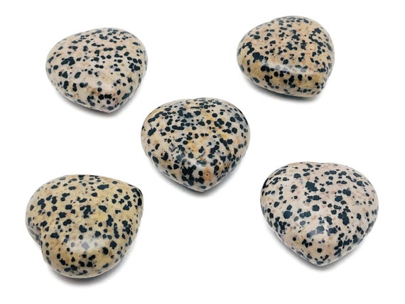 Dalmatian Jasper Heart Gemstone – Crystal Heart - Healing Stones – Carving Heart - Natural stones - 4cm - HE1237