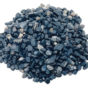 Black Agate Chips – Gemstone Chips – Crystal Semi Tumbled Chips - Bulk Crystal - 5-8mm - CP1189