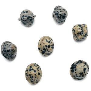 Dalmatian Jasper Saturn Crystal - Mini Planet Gemstone - Crystal Carving - 18mm - SA1012