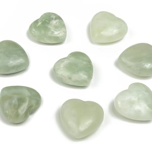 New Jade Heart Gemstone – Heart Crystal - Healing Stones – Carving Heart - Natural stones - 2.5cm - HE1120