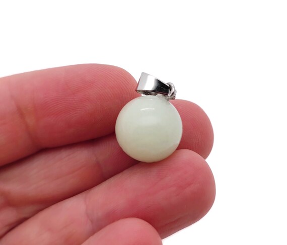 Luminous Crystal Ball Pendant - Ball Charm Whith Brass - Crystal Round Ball Pendant - Jewelry Making - Healing Crystal - NC1376