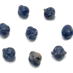 Sodalite Saturn Crystal - Mini Planet Gemstone - Crystal Carving - 18mm - SA1003