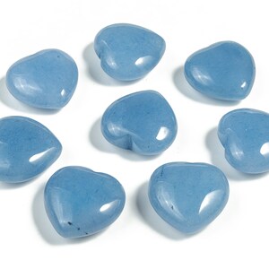 Jade bleu coeur - Pierre bleu coeur - Pierre brute bleue - Jade bleu coeur - cristal bleu naturel - 2,5 cm - HE1111