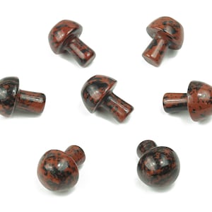 Mahogany Obsidian Mushroom Gemstone – Crystal Carving – Crystal Mushroom – Natural Mahogany Obsidian – 2cm – MU1027
