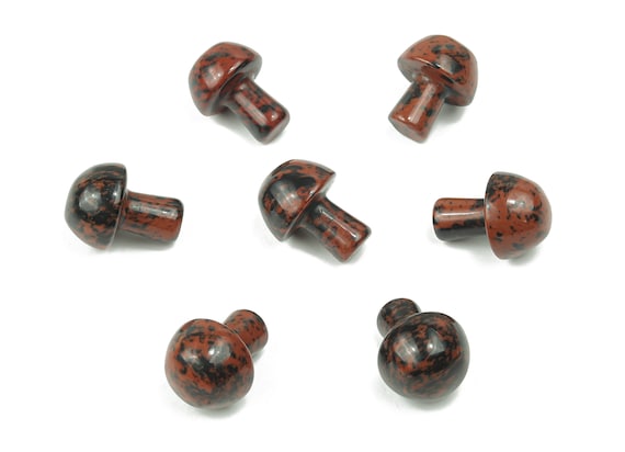 Mahogany Obsidian Mushroom Gemstone – Crystal Carving – Crystal Mushroom – Natural Mahogany Obsidian – 2cm – MU1027