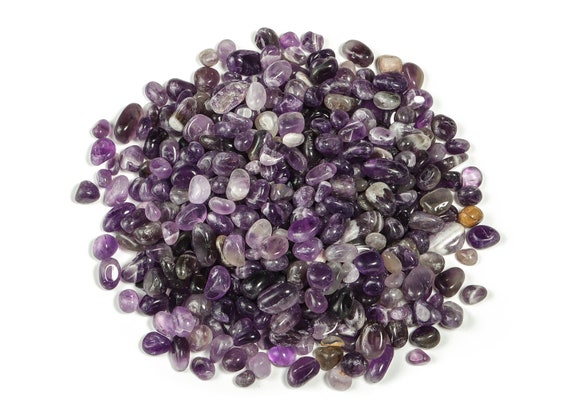 Amethyst Chips - Natural Amethyst Crystal Undrilled Chips - Small Tumbled Stones - Amethyst Purple - 7-15mm - CP1026