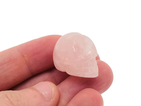 Rose Quartz Skull Gemstone - Carving Skull - Healing Stone - 1 Inch - SK1001