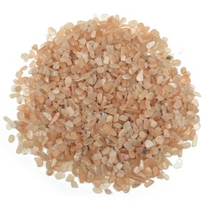 Peach MoonStone Chips – Gemstone Chips – Crystal Semi Tumbled Chips - Bulk Crystal - 2-6mm  - CP1074