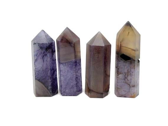 Purple Agate Obelisk Tower Stone - Gemstone Tower - Meditation Gemstone - Crystal Gifts - Home Crystal Decor - TW1111