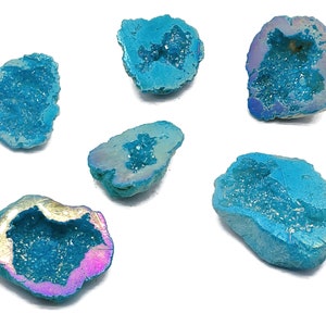 Blauwe Aura Oco-agaatgeodekristal – Ruwe Oco-agaatgeode – Helende toon – Edelsteen – Kristal – Oco-agaat – RA1156