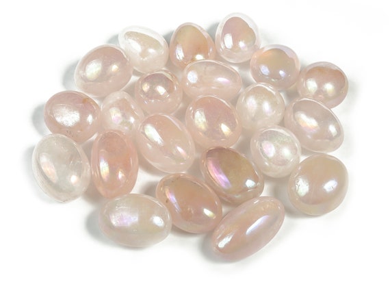 Angel Aura Rose Quartz Tumbled Stone – Angel Aura Rose Crystal  – Angel Aura Quartz – TU1038