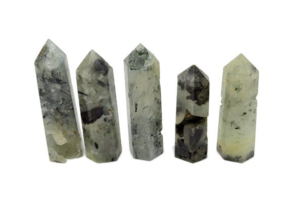 Prehnite Obelisk Tower Stone - Gemstone Tower - Meditation Gemstone - Crystal Gifts - Home Crystal Decor - TW1123
