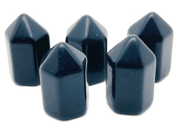 Obsidian Obelisk Tower – Gemstone Tower – Tower Crystal – Hand Carved Crystal Point – Healing Crystal – 25mm – TW1080