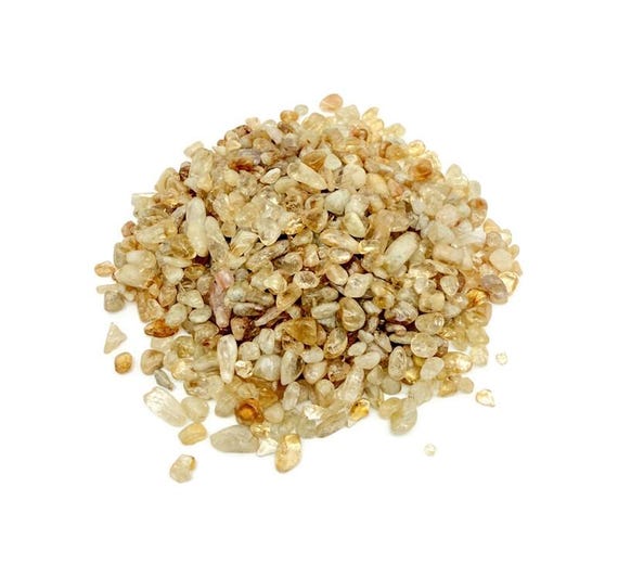 Brazilian Citrine Chips – Gemstone Chips – Crystal Semi Tumbled Chips - Bulk Crystal - 5-8mm - CP1275
