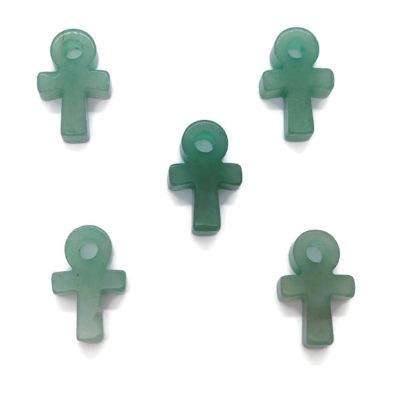 Aventurine Anka Crystal - Mini Crystal Ankhs - Handmade Carving - Anka Totem - AN1007