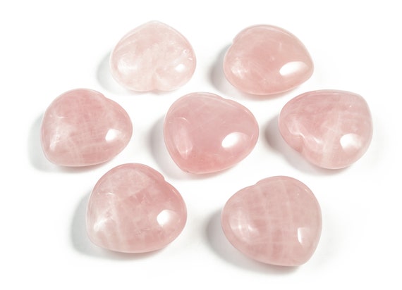 Rose Quartz Heart Gemstone  – Heart Pink Stone – Rose Quartz –loose gemstone – Pink Natural Gemstone - Heart Stone – 4cm - HE1223