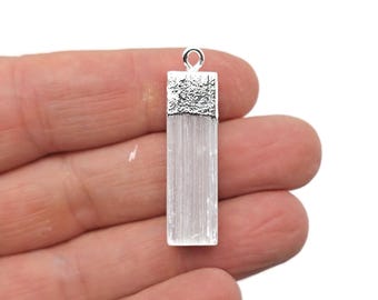 Selenite Stick Pendant - Crystals Pendant Healing - Mini Crystal Pendant - Gifts - NC1123