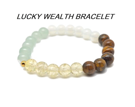 Lucky Wealth Gemstone Bracelet - Handmade Crystal Bracelet - Men&Women Stretchy Bracelet - Gift for Her - Choose Your Bracelet - YY1022