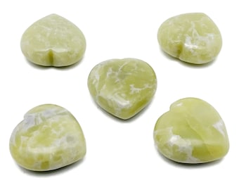 Cuore Di Giada Nuova (New Jade) – Cristallo Da 4 Cm, Pietra Per Chakra Del Cuore E Segno Zodiacale Bilancia