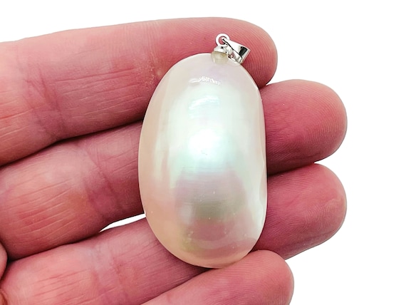 White Natural Pearl Pendant – Natural Pearl Charms - Reiki Chakra Healing – Making Jewelry - Bulk Crystal - NC1316