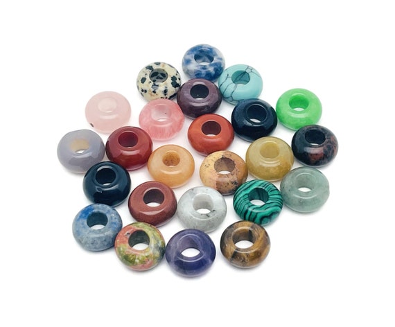 Crystal Donut Pi Stone - Gemstone Pi Stone  - Pi Stone -Crystal Earrings - Lucky Safety Pendant Jewelry - Healing Crystals - DOMIX1