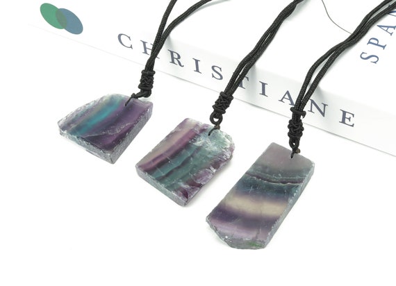 Fluorite Pendant - Crystal Pendant – Natural Necklaces - Heling Gemstone - Gift for her - NC1096