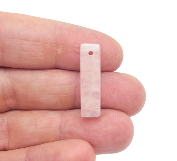 Rose Quartz Crystal Hole Pendant - Drilled Crystal Pendant - Natural Gemstone - Making Jewelry - Healing Stone - NC1557