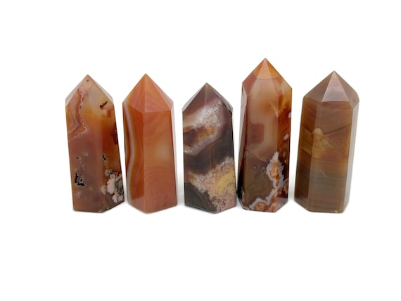 Carnelian Obelisk Tower Stone - Gemstone Tower - Meditation Gemstone - Crystal Gifts - Home Crystal Decor - TW1121