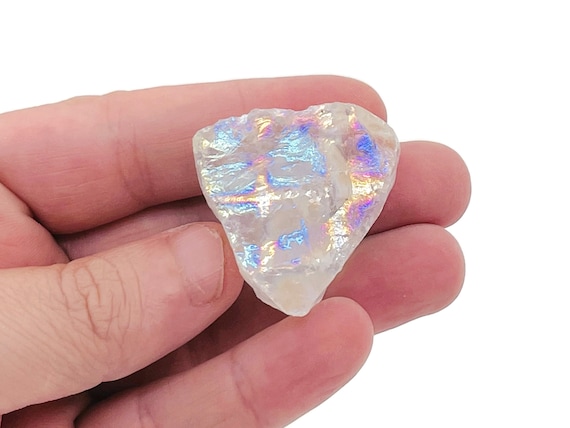 Angel Aura Quartz – Rough Clear Quartz Aura – Raw Crystal – Chunk Stones - RA1129