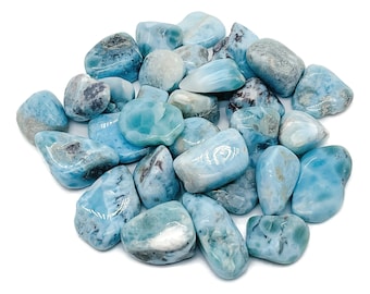 Larimar Tumbled Stone – Larimar Crystal – Meditation Gemstone - Gifts - TU1057